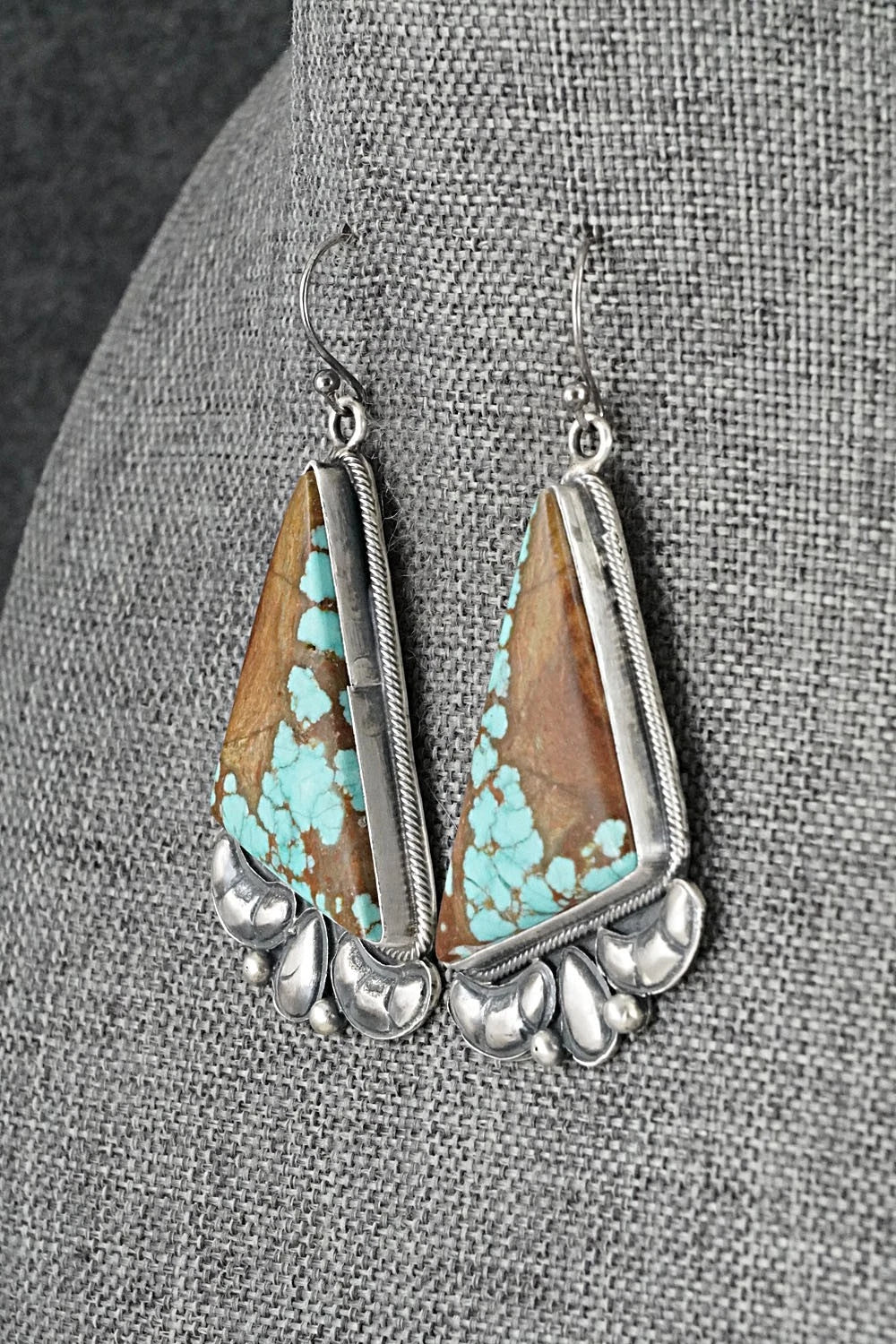 Turquoise & Sterling Silver Necklace and Earrings Set - Paul Livingston