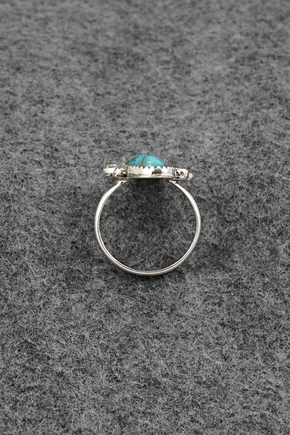 Turquoise & Sterling Silver Ring - Priscilla Reeder - Size 8.25