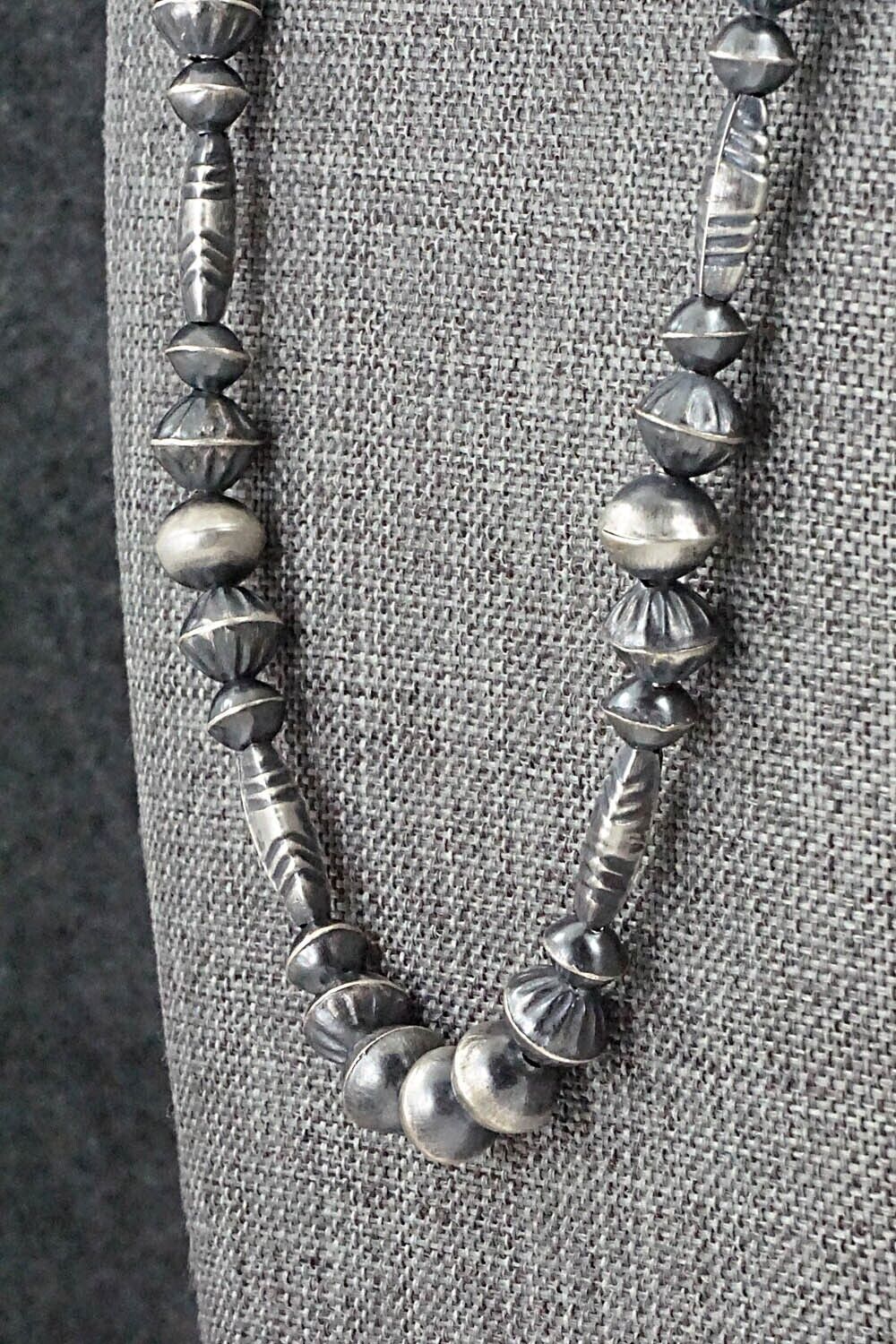 Sterling Silver Navajo Pearl Necklace 30" - Vintage