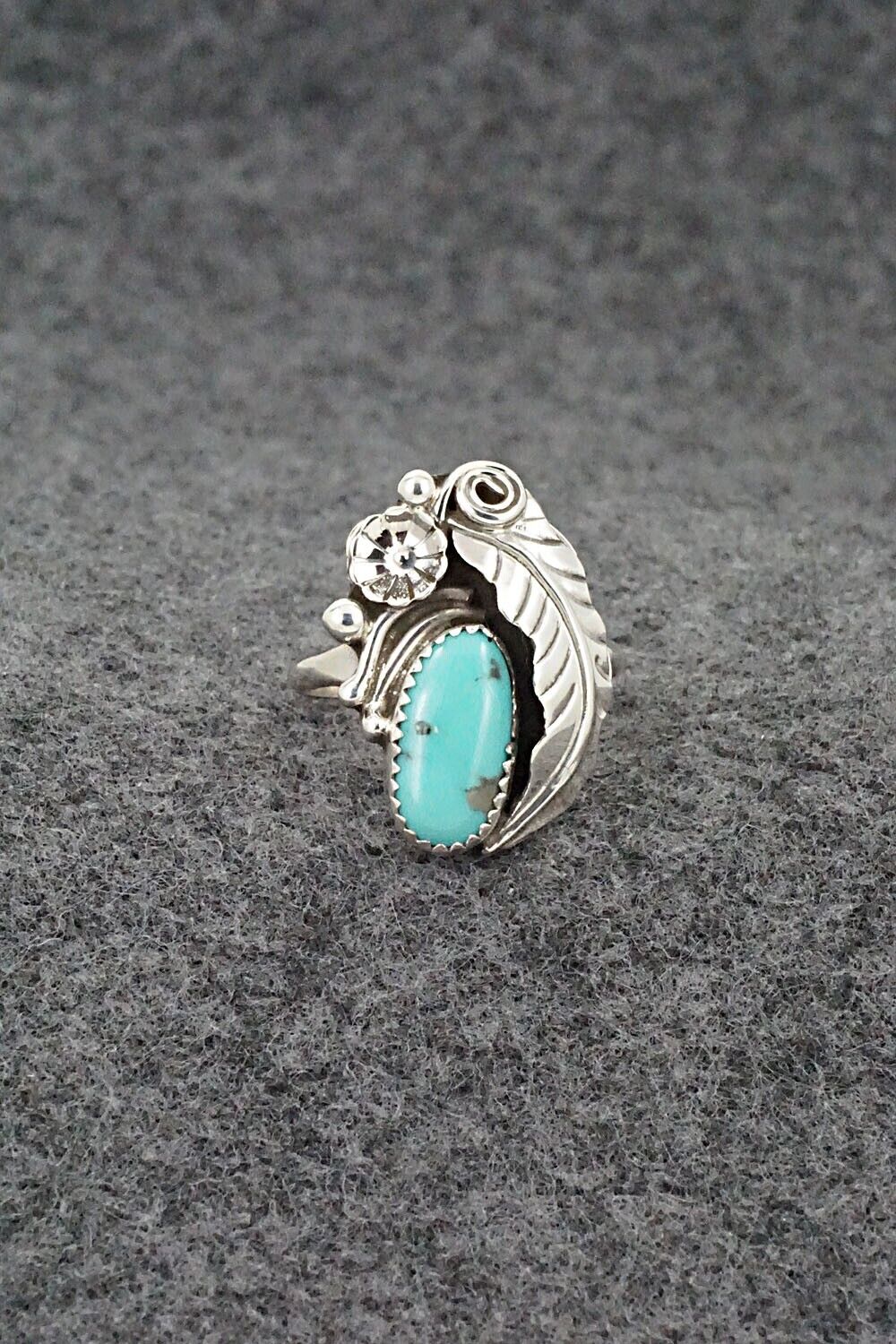 Turquoise & Sterling Silver Ring - Helena Martinez - Size 6.5