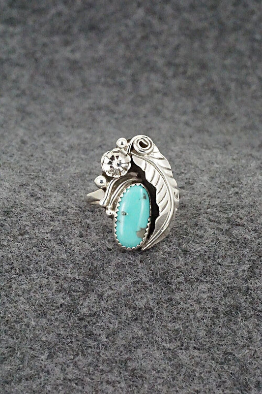 Turquoise & Sterling Silver Ring - Helena Martinez - Size 6.5