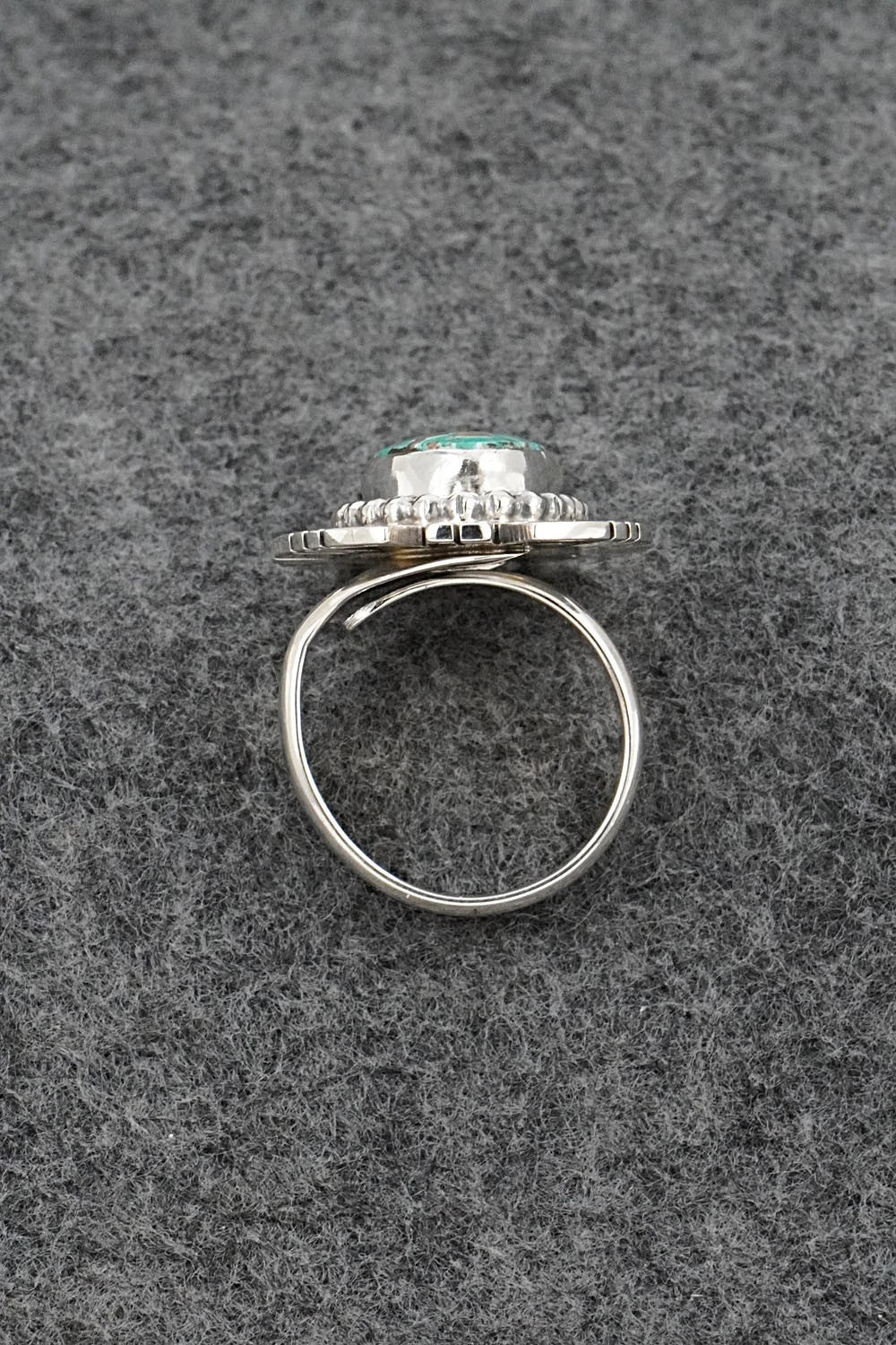 Turquoise & Sterling Silver Ring - Randy Billy - Adjustable