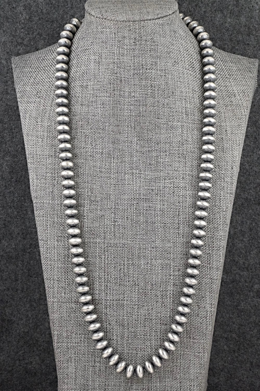Sterling Silver Navajo Pearl Necklace 24" - Bryannen Halwood