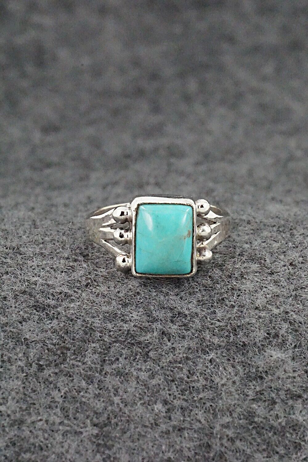 Turquoise & Sterling Silver Ring - Jerryson Henio - Size 6.5