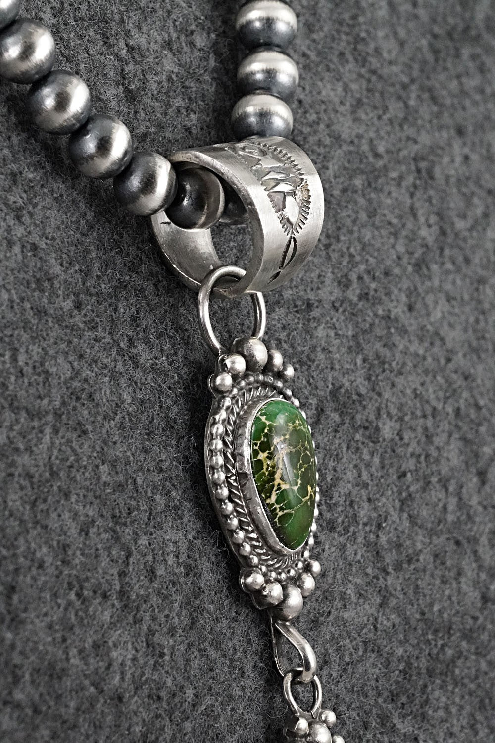 Turquoise & Sterling Silver Necklace - Tom Lewis