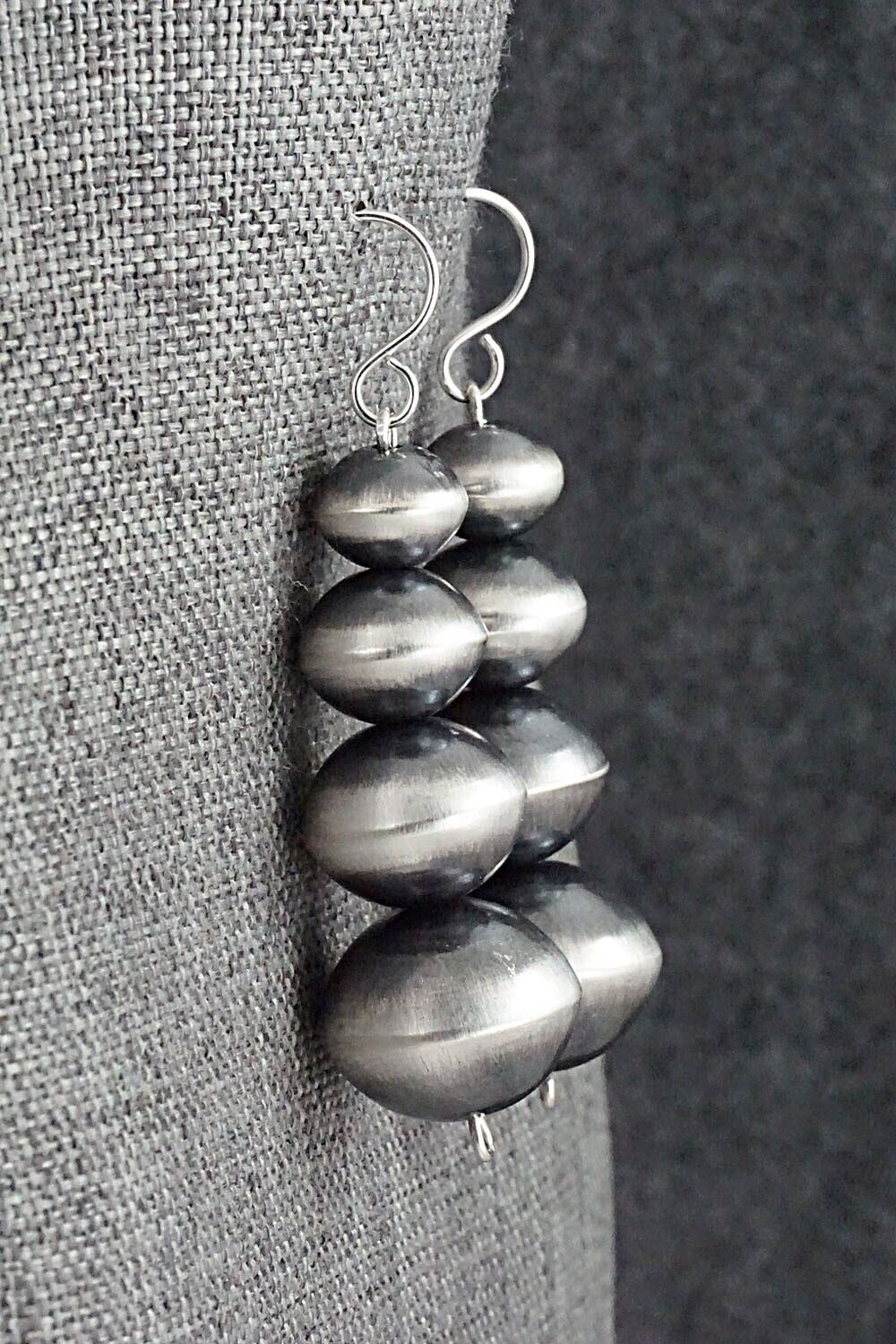 Sterling Silver Navajo Pearl Earrings - Tonisha Haley