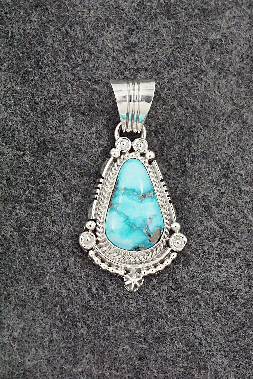 Turquoise & Sterling Silver Pendant - Daniel Benally