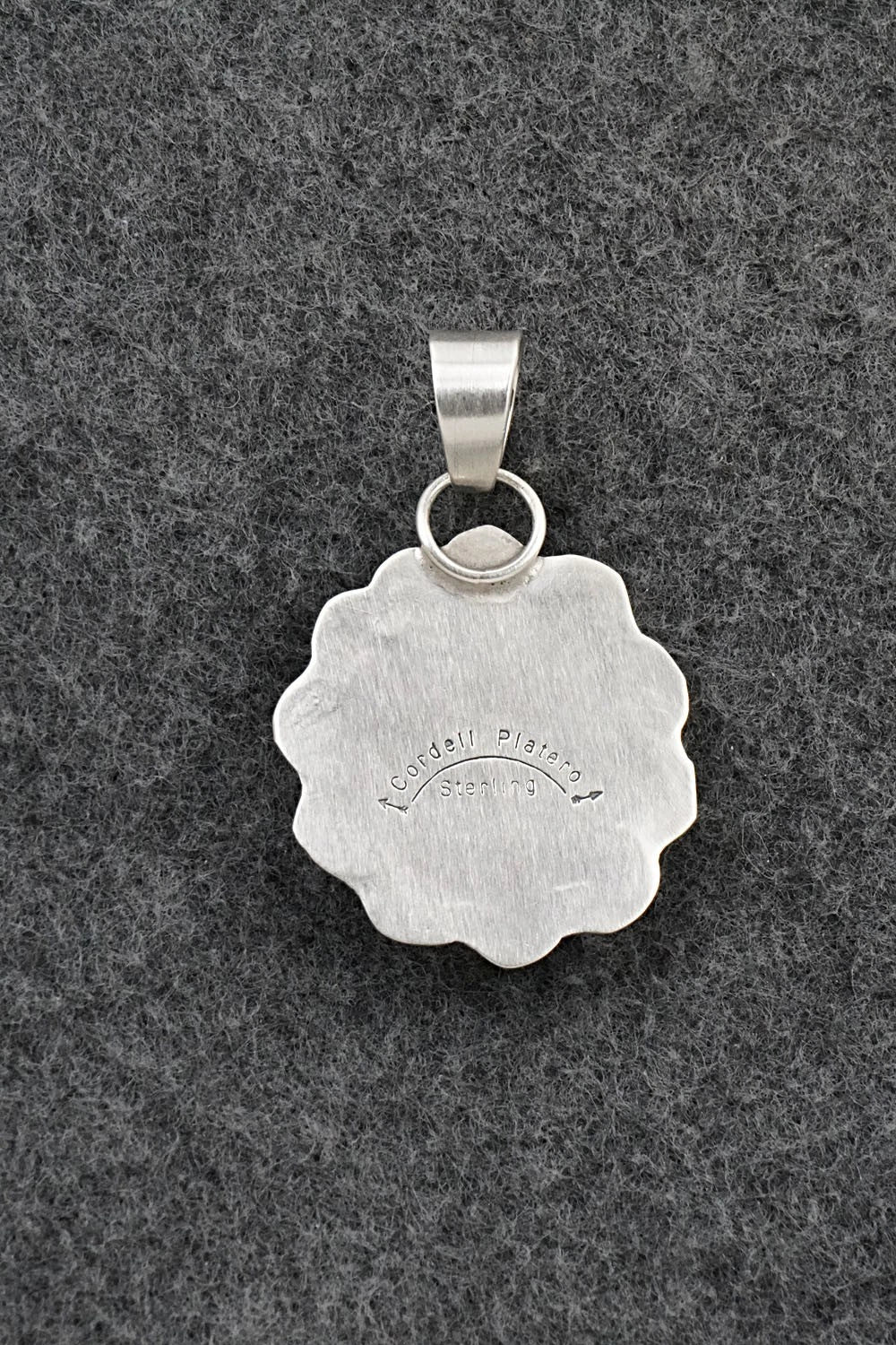Turquoise & Sterling Silver Pendant - Cordell Platero