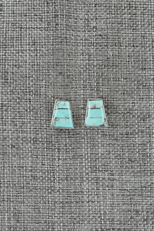 Turquoise and Sterling Silver Earrings - Michelle Haloo