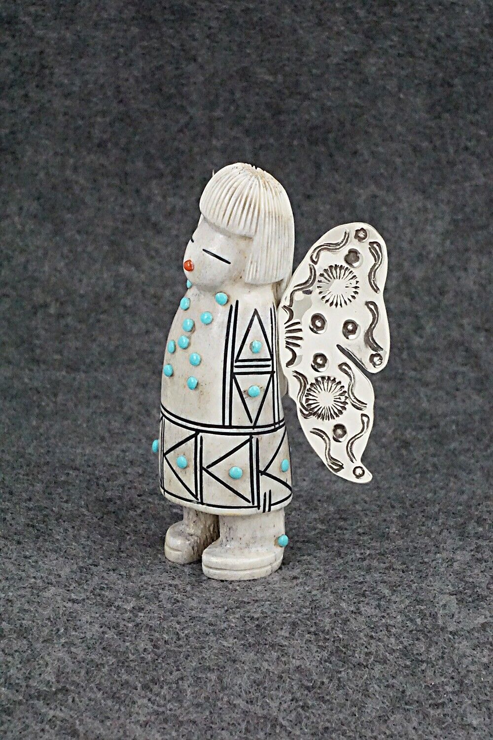 Butterfly Maiden Zuni Fetish Carving - Claudia Peina