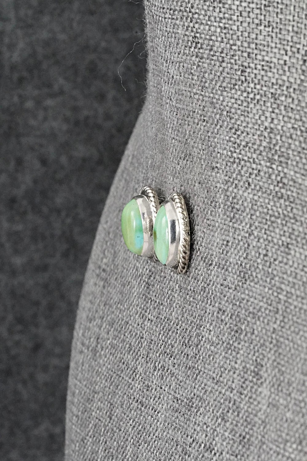 Turquoise & Sterling Silver Earrings - Eugene Gruber