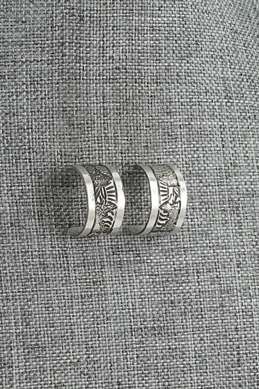 Sterling Silver Hoop Earrings - Elaine Becenti