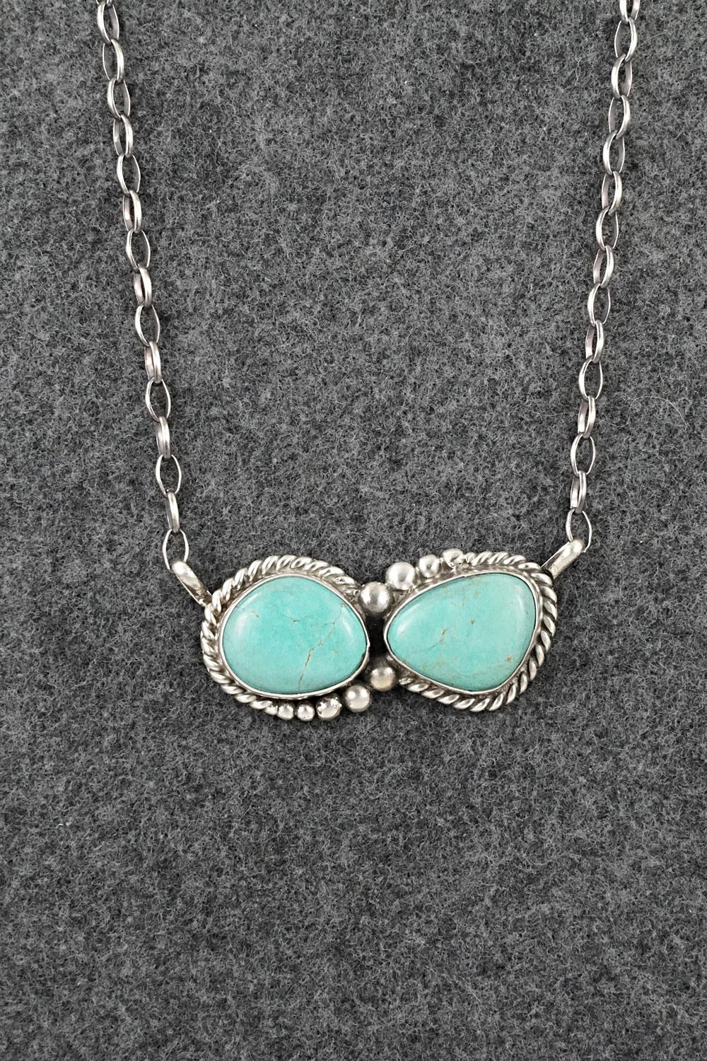 Turquoise & Sterling Silver Necklace - Antwone Brown