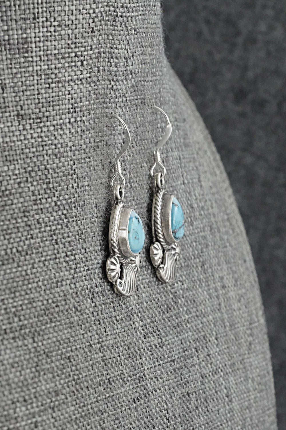 Turquoise & Sterling Silver Earrings - Verley Betone