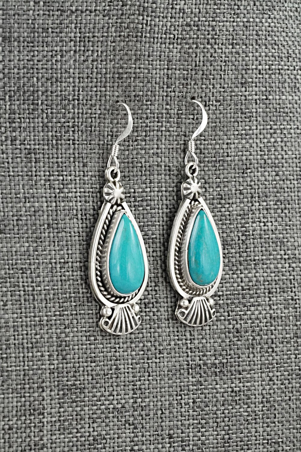 Turquoise & Sterling Silver Earrings - Verley Betone
