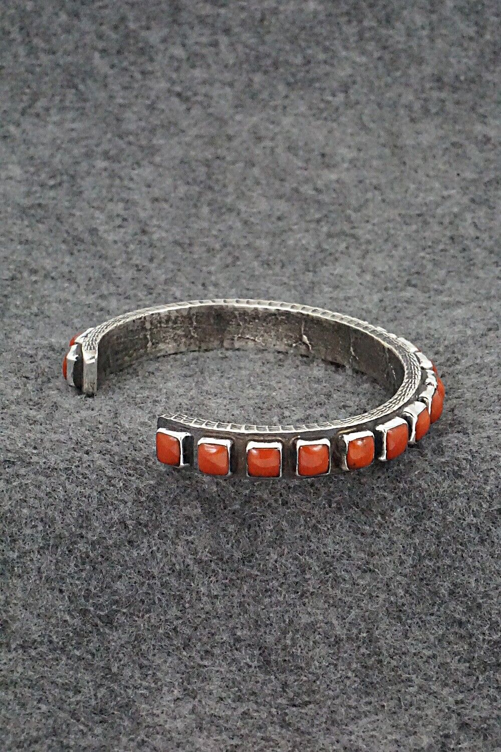 Coral & Sterling Silver Bracelet - Ernest Rangel