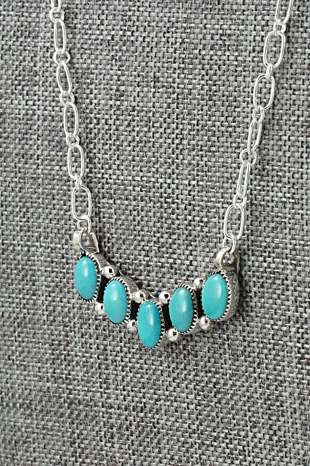 Turquoise & Sterling Silver Necklace - Kimberly Yazzie