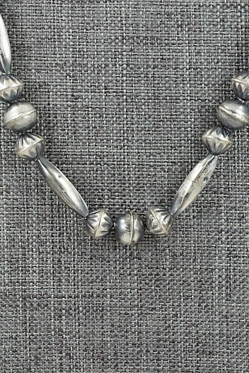 Sterling Silver Navajo Pearl Necklace 18" - Vintage