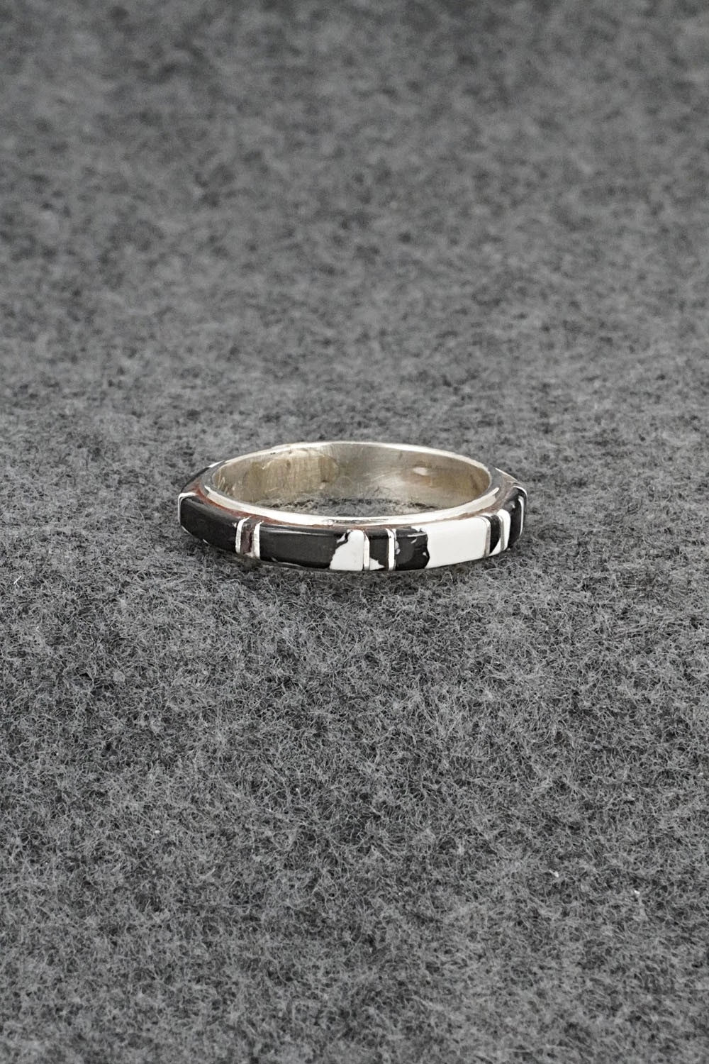 White Buffalo & Sterling Silver Ring - Terrance Panteah - Size 12.5
