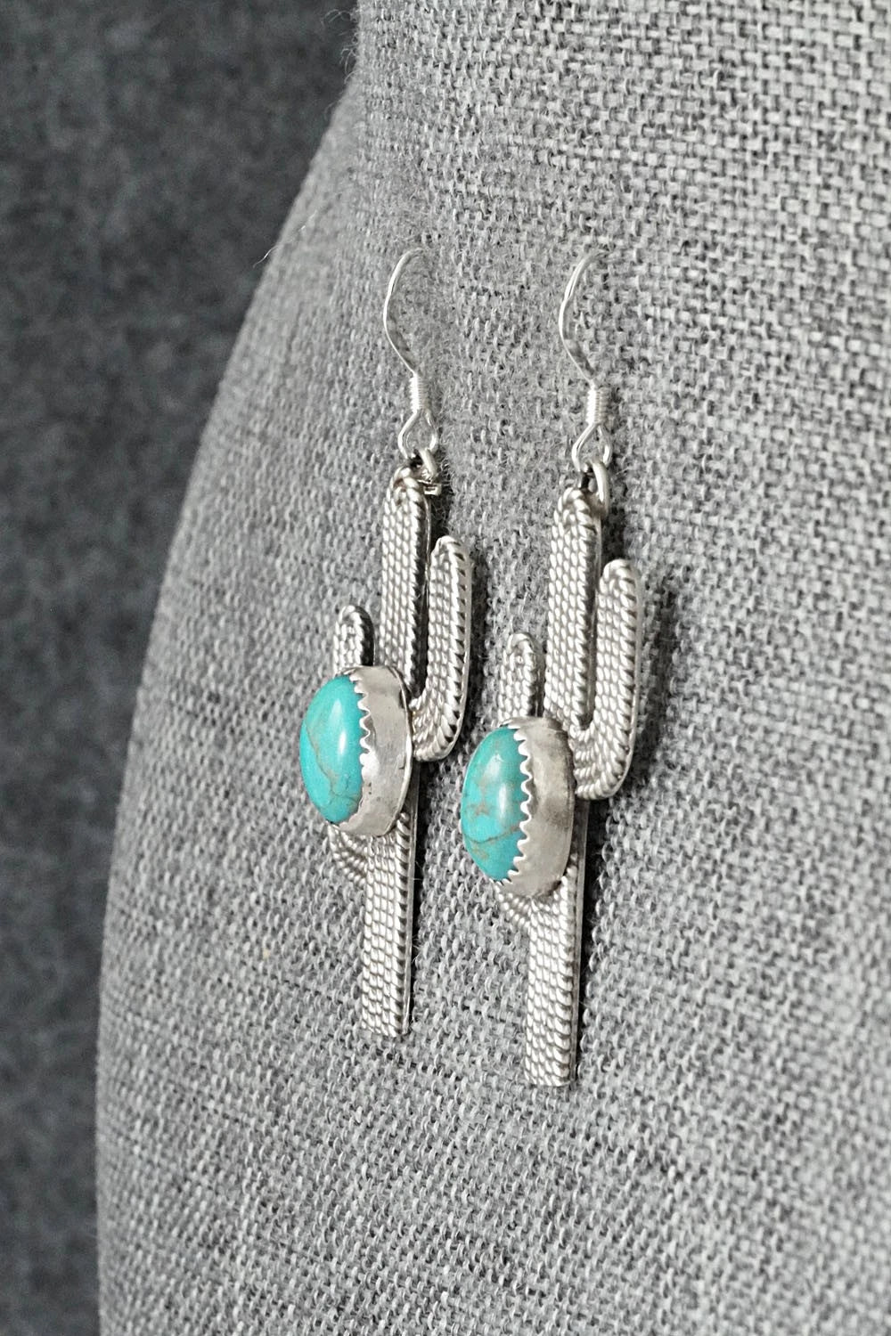 Turquoise & Sterling Silver Earrings - Annette Chiquito
