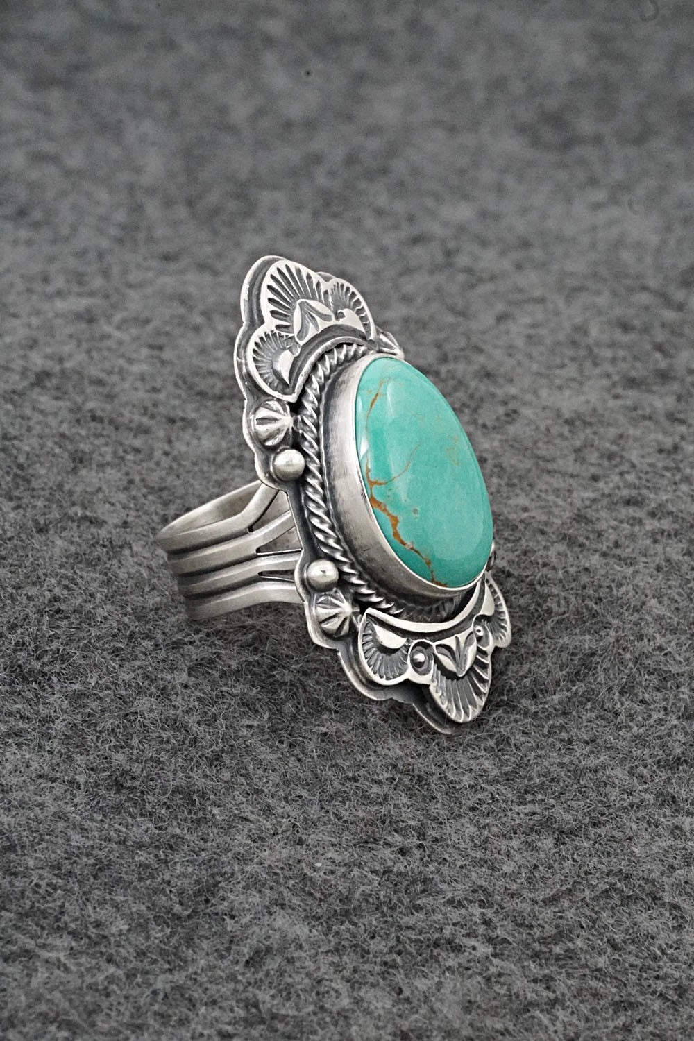 Turquoise & Sterling Silver Ring - Randy Boyd - Size 6.5