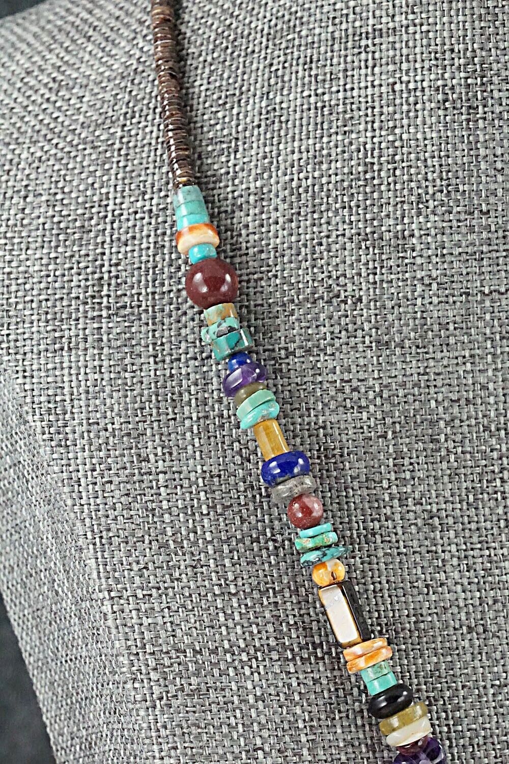 Multi Stone and Sterling Silver Necklace - Helen Tsosie