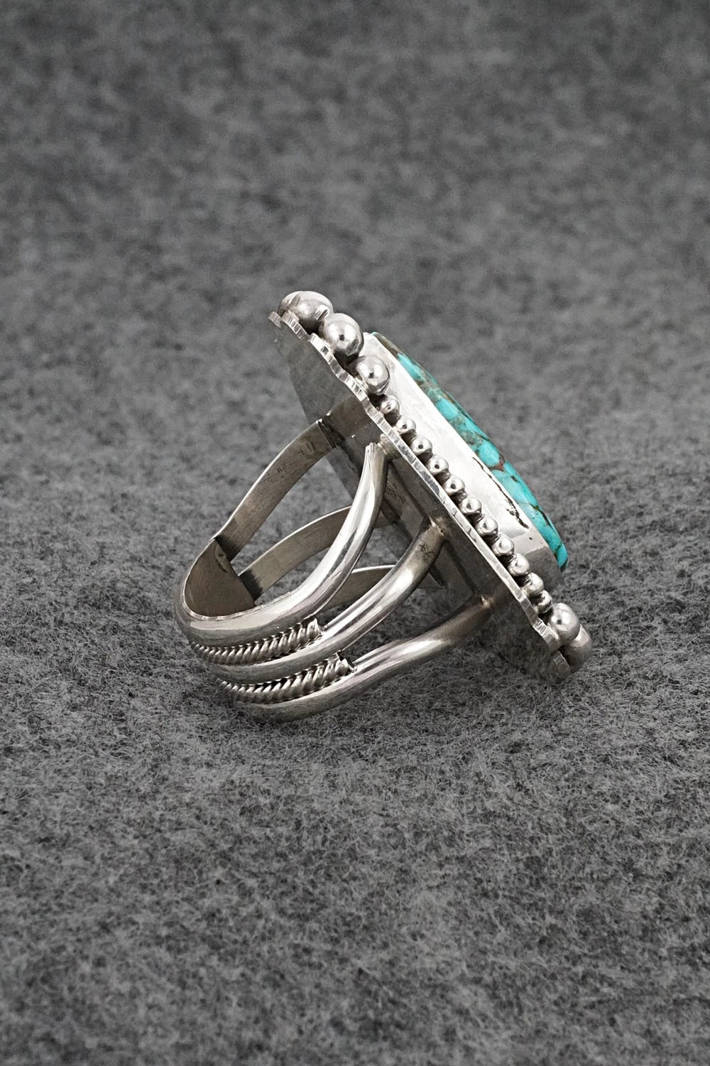 Turquoise & Sterling Silver Ring - Michael Calladitto - Size 9.5