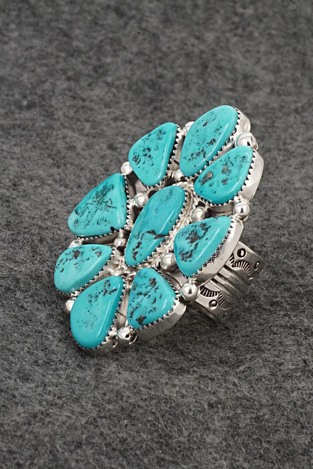 Turquoise & Sterling Silver Ring - Anthony Brown - Size 10