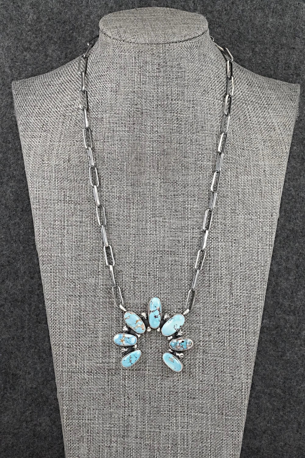 Turquoise & Sterling Silver Necklace - Darrin Livingston