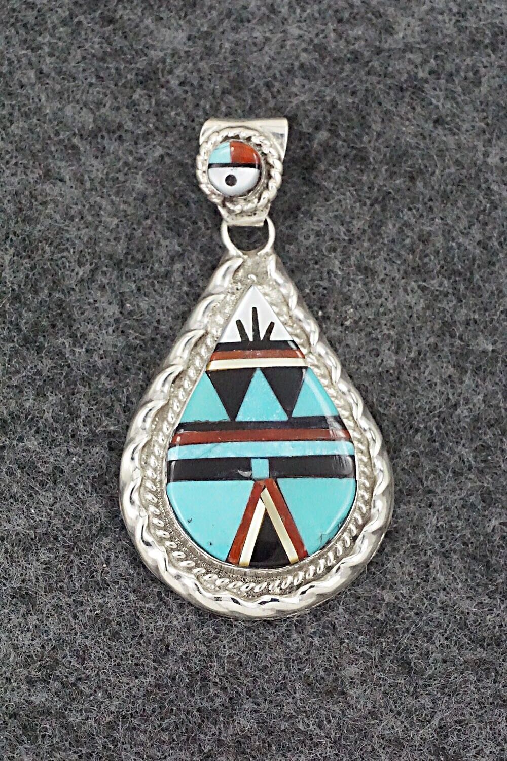 Multi-Stone & Sterling Silver Pendant - Lynette Yuselew