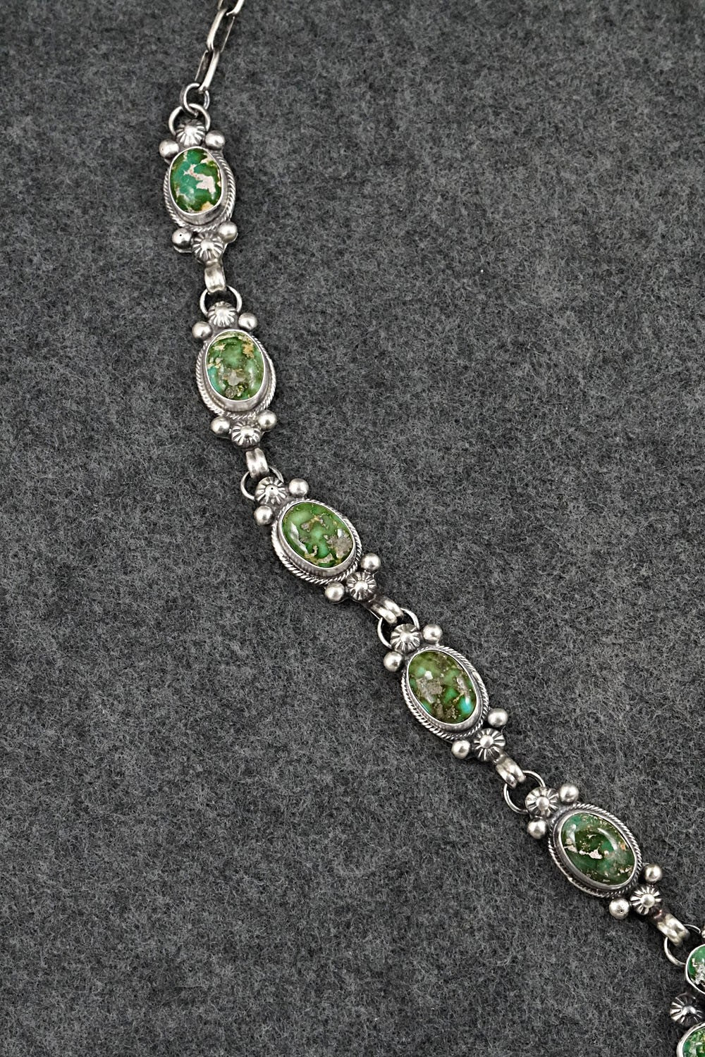 Turquoise & Sterling Silver Necklace and Earrings Set - Kathleen Livingston