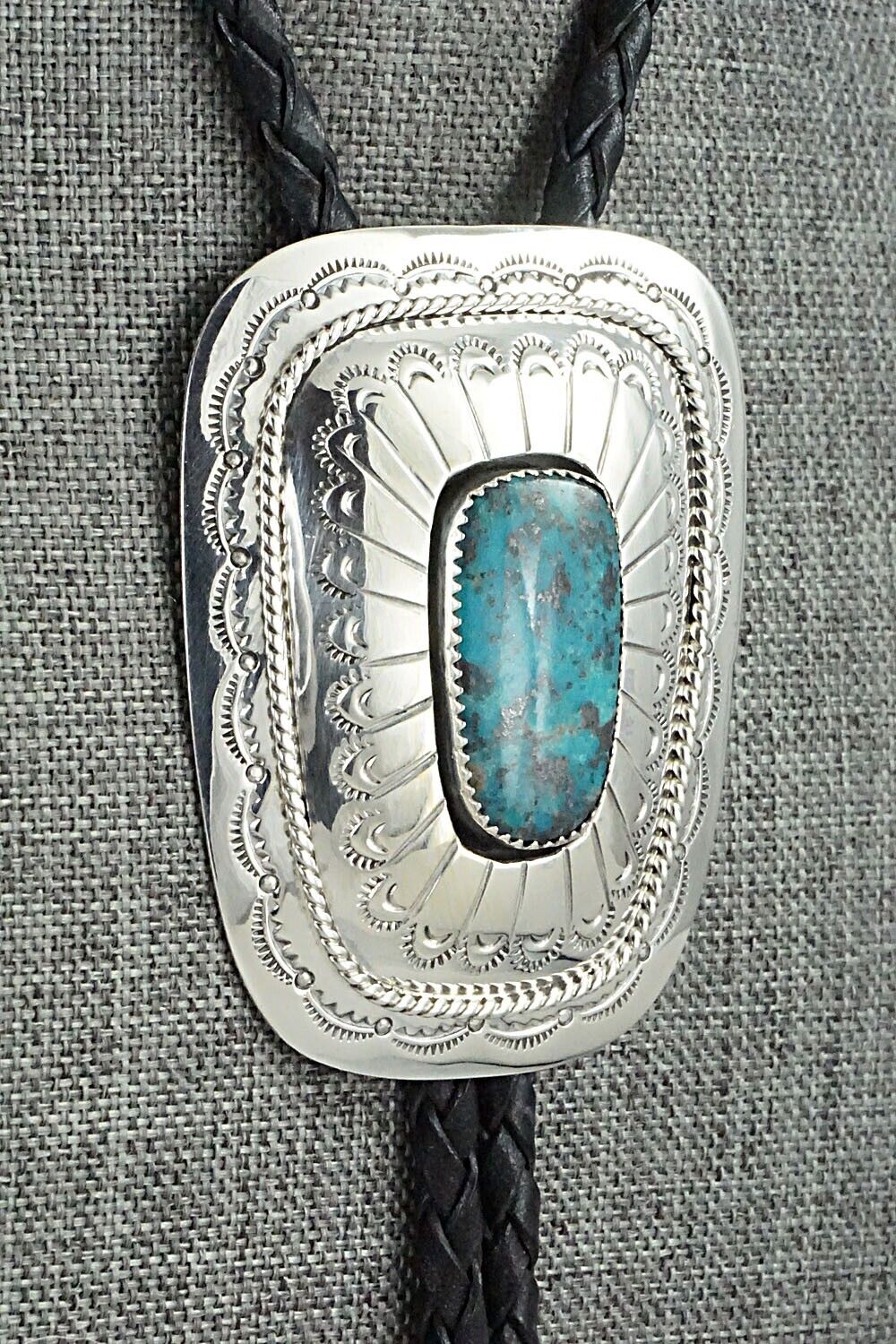 Turquoise & Sterling Silver Bolo Tie - Wilbert Muskett Sr.