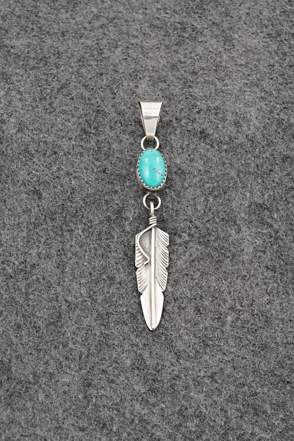 Turquoise & Sterling Silver Pendant - Chris Charley