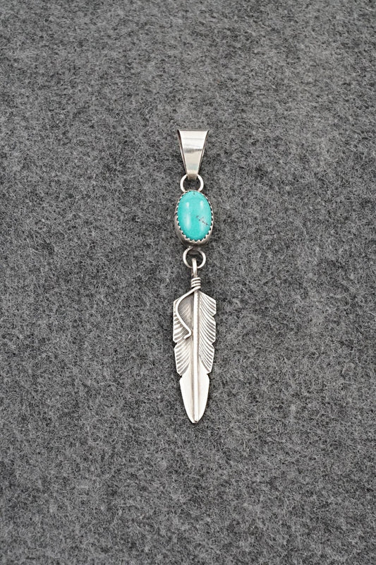 Turquoise & Sterling Silver Pendant - Chris Charley