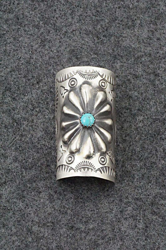 Turquoise & Sterling Silver Hair Pin - Arlene Soce