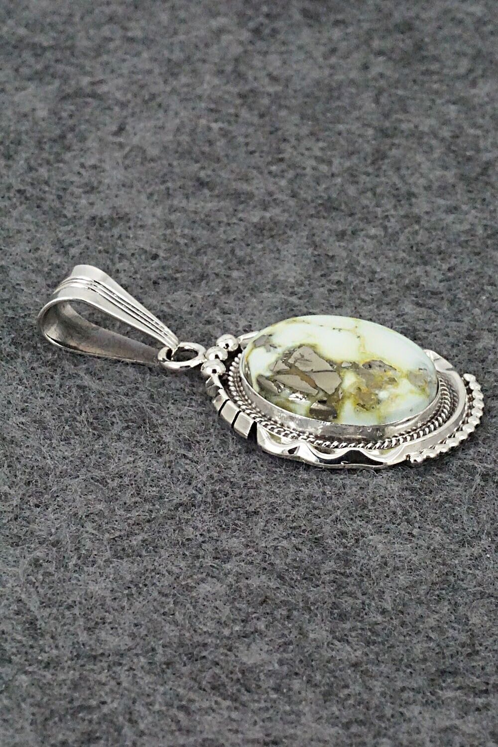 Variscite & Sterling Silver Pendant - Samuel Yellowhair