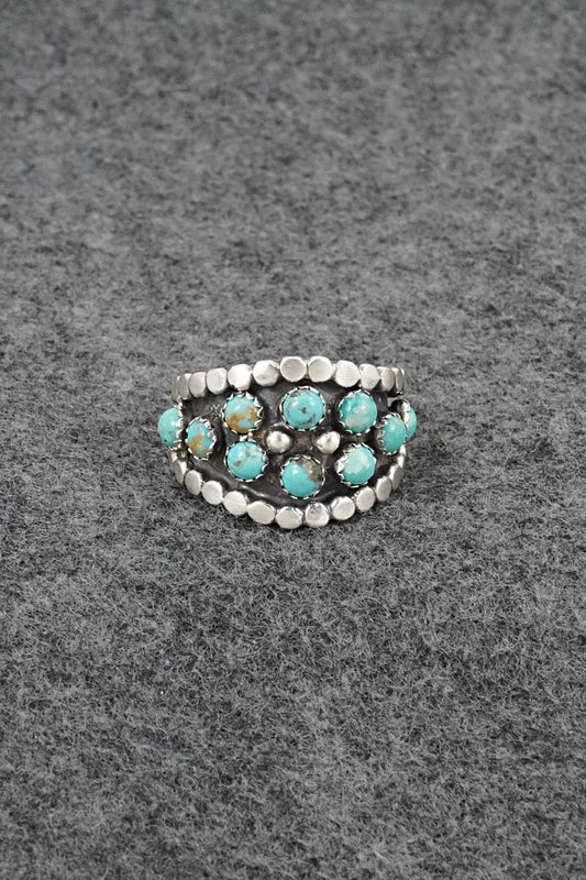 Turquoise & Sterling Silver Ring - Harry B. Yazzie - Size 9