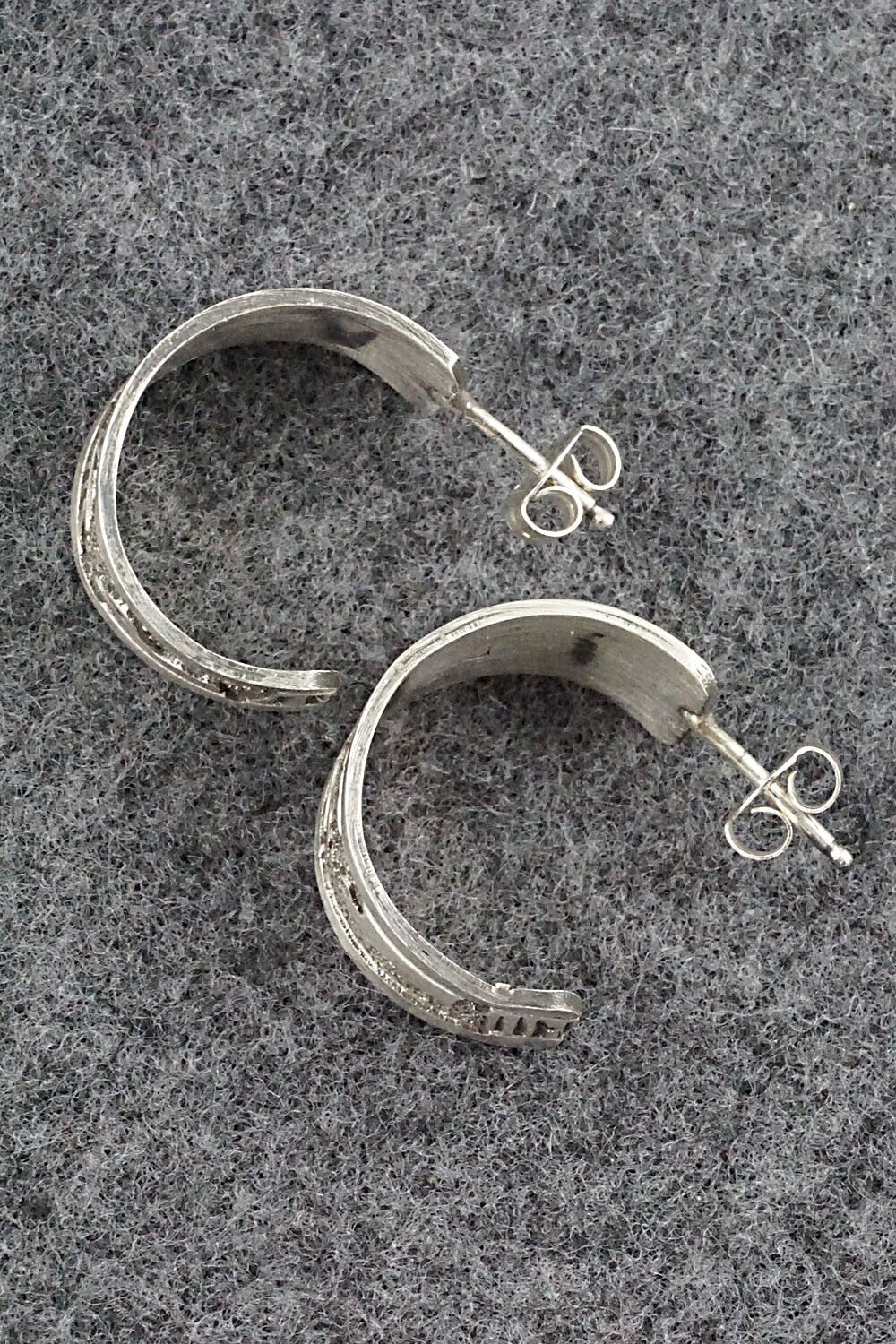 Sterling Silver Hoop Earrings - Elaine Becenti
