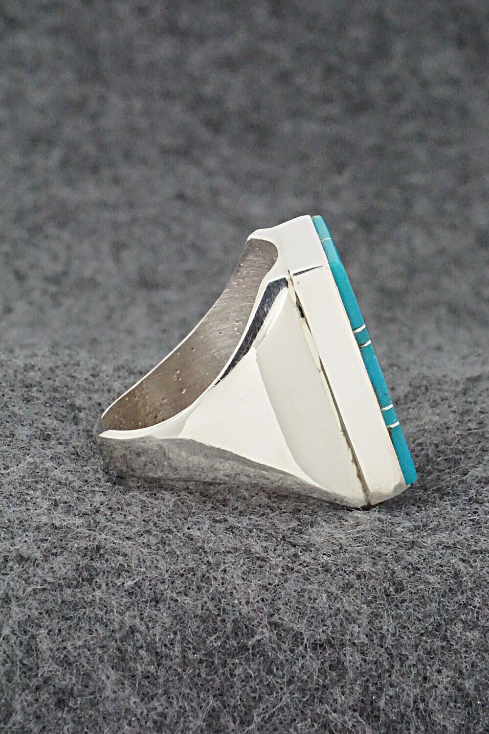 Turquoise & Sterling Silver Ring - Wilbert Gray - Size 10.5