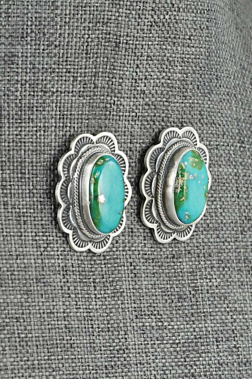 Turquoise & Sterling Silver Necklace and Earrings Set - Randy Boyd