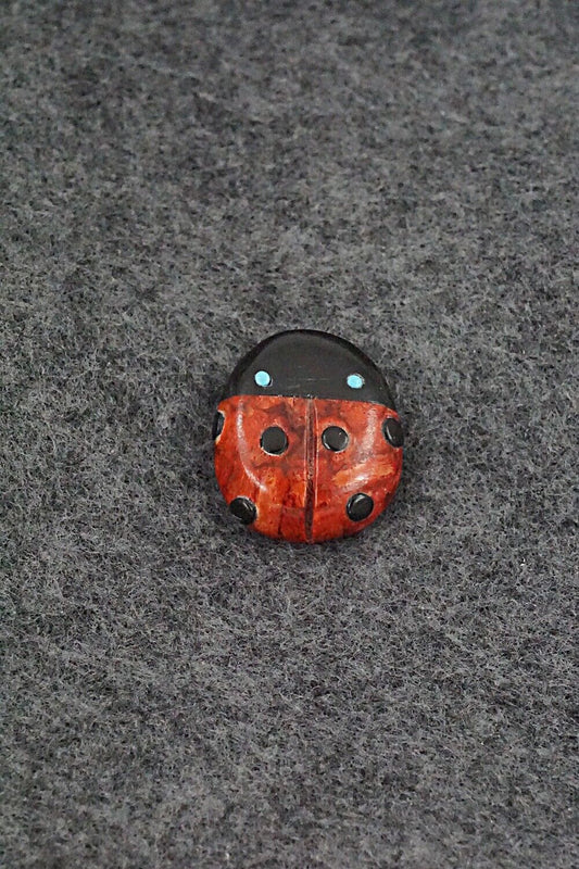 Ladybug Zuni Fetish Carving - Reynold Lunasee