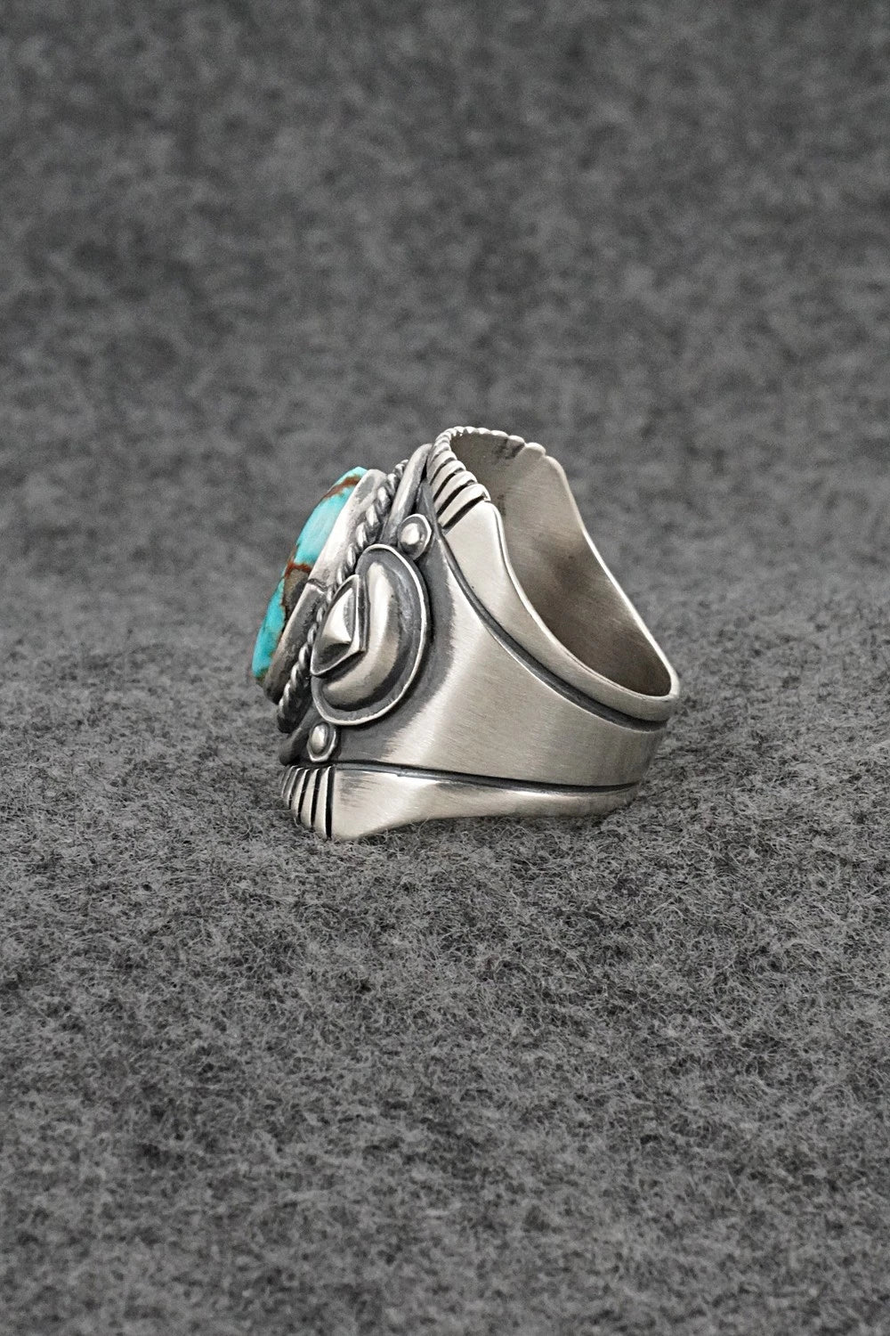 Turquoise & Sterling Silver Ring - Derrick Gordon - Size 10