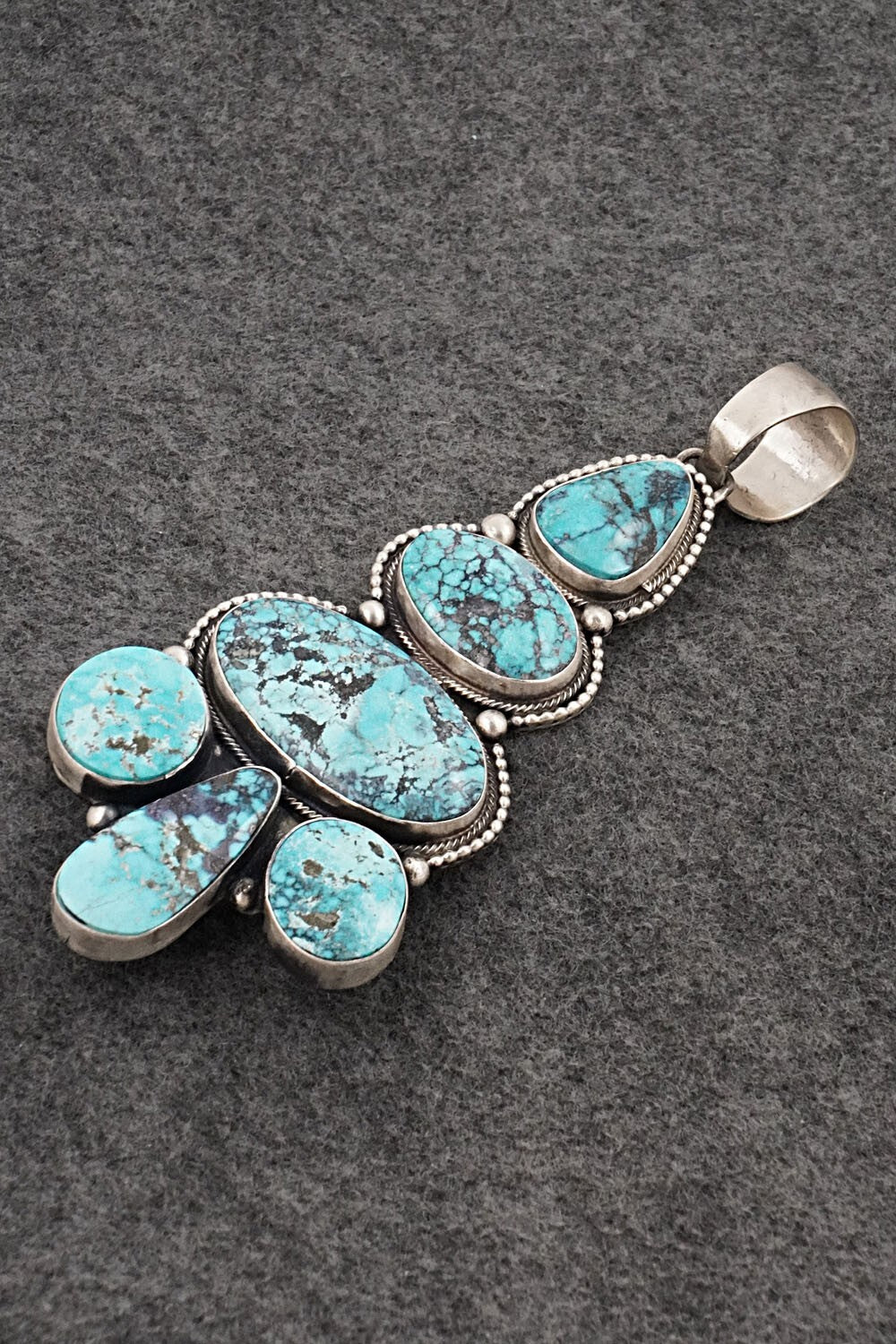 Turquoise & Sterling Silver Pendant - Bobby Johnson