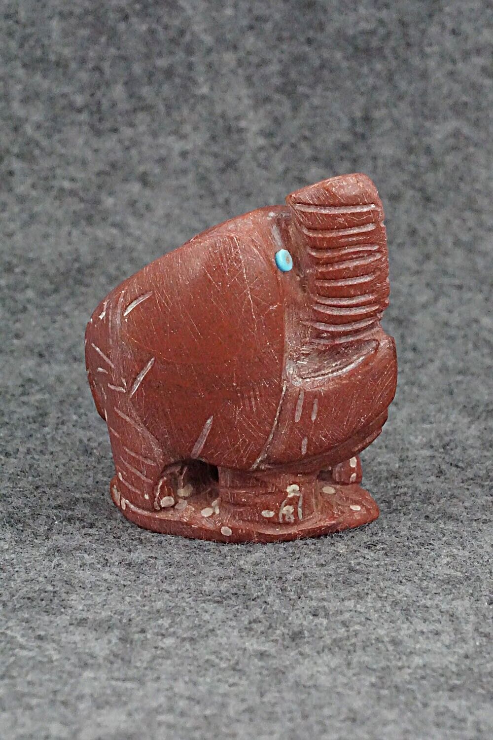 Elephant Zuni Fetish Carving - Carlton Kaamasee