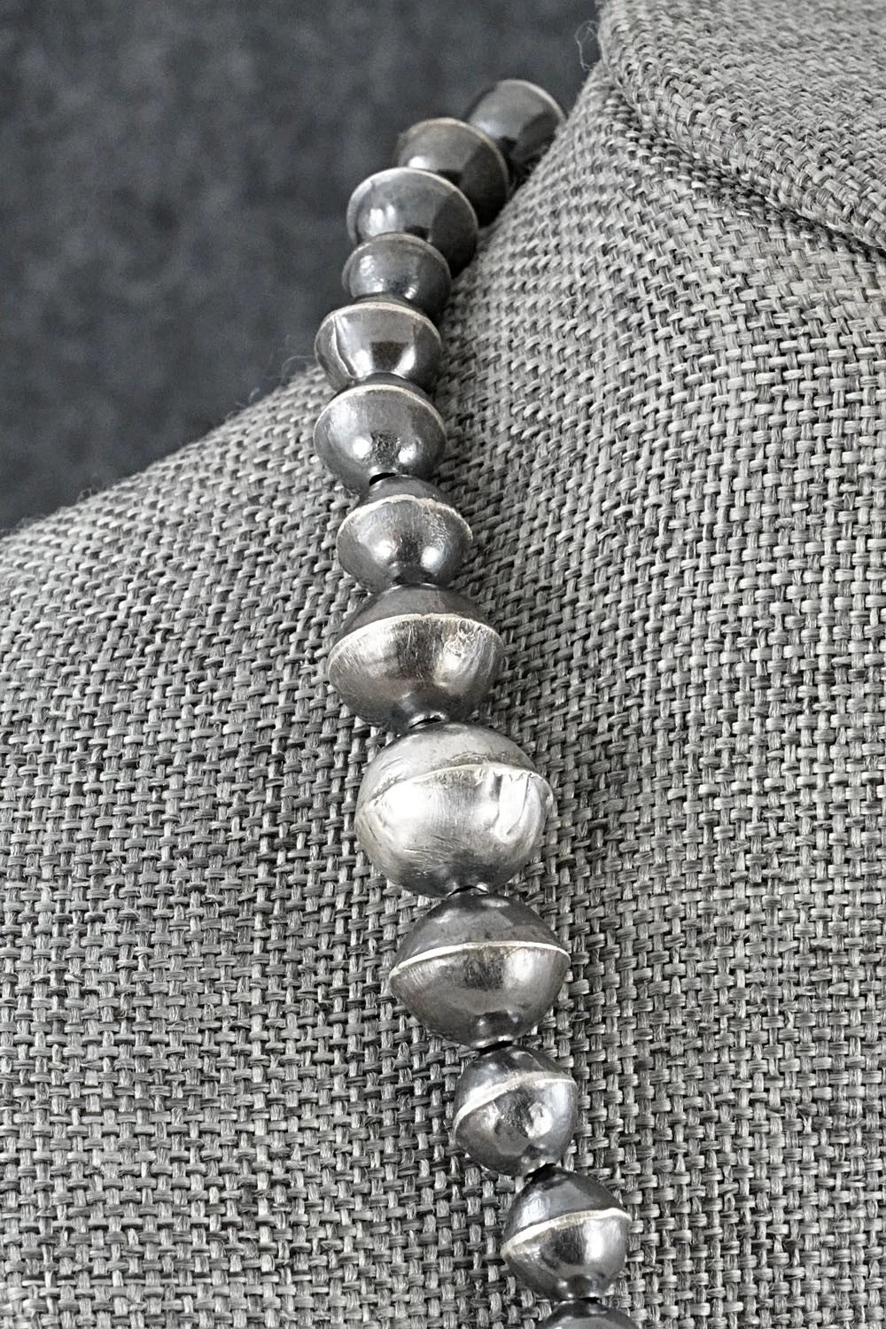 Sterling Silver Navajo Pearl Necklace 24" - Vintage