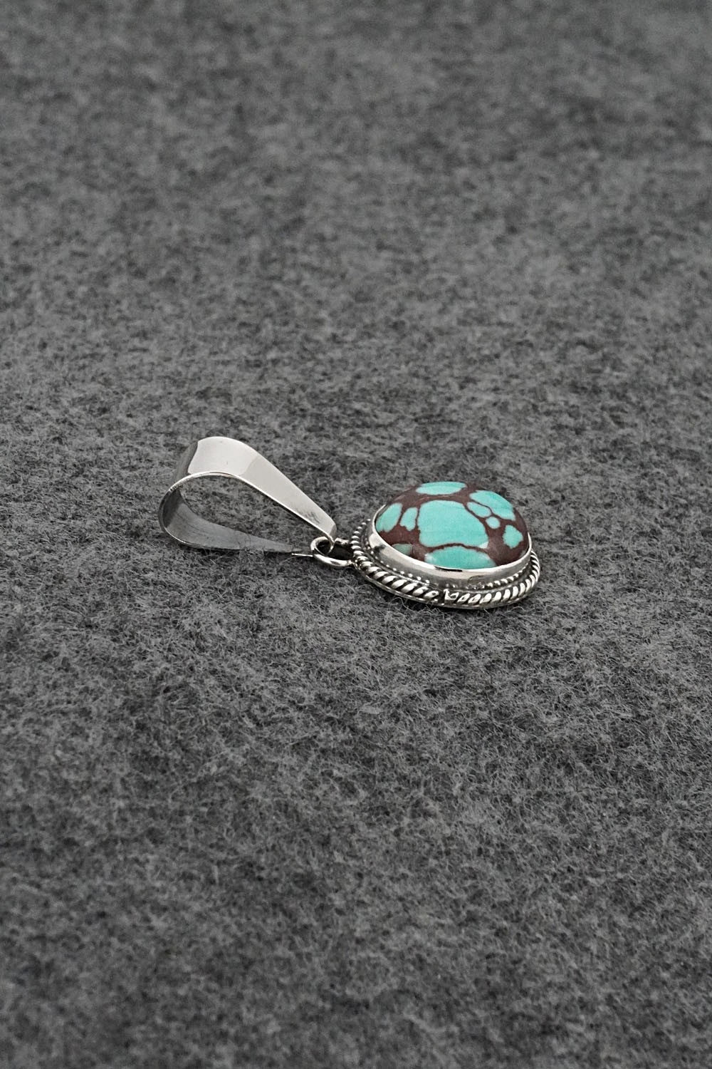 Turquoise & Sterling Silver Pendant - Eugene Gruber