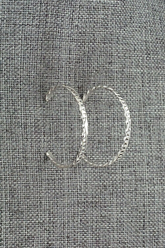 Sterling Silver Hoop Earrings - Elaine Tahe