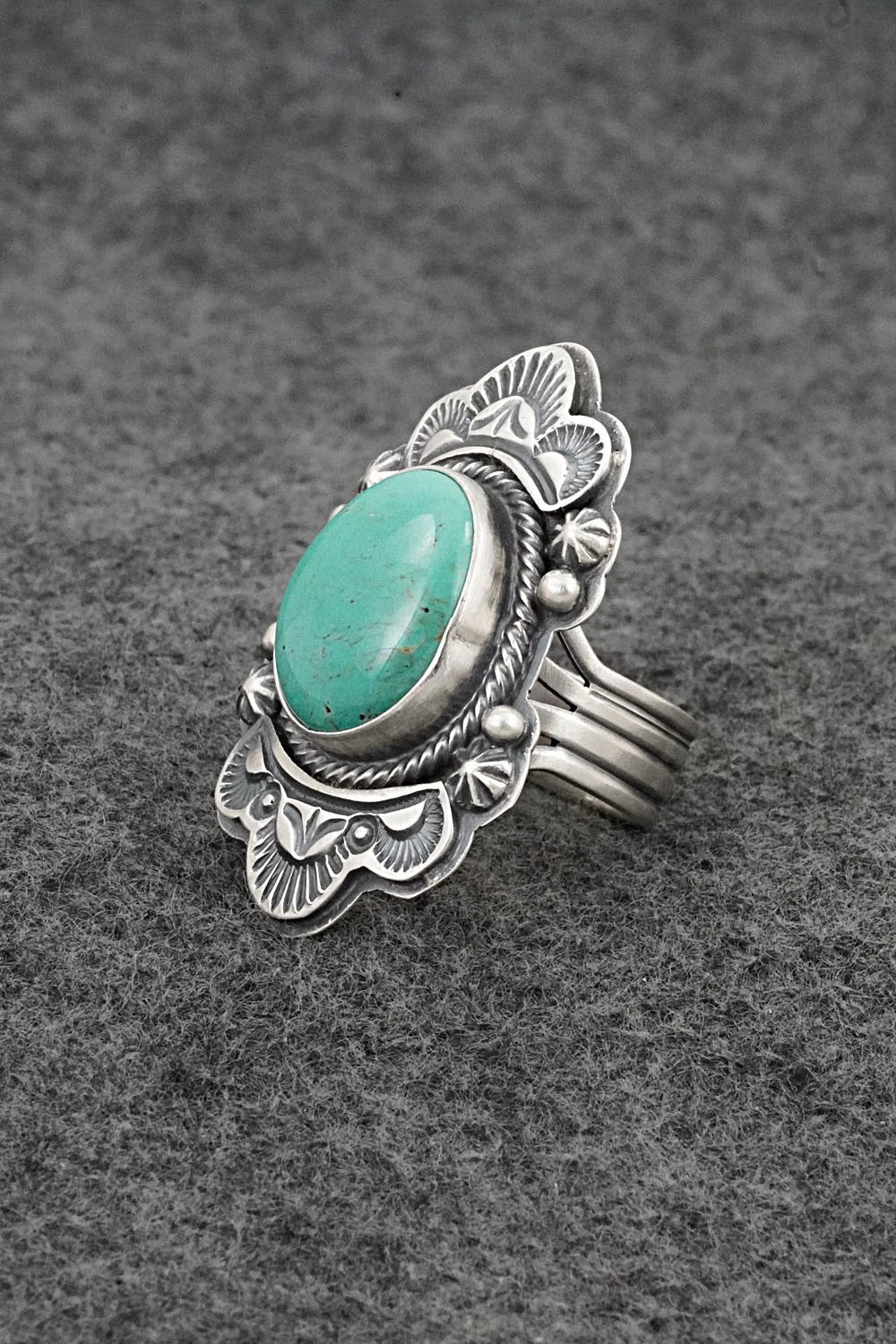 Turquoise & Sterling Silver Ring - Randy Boyd - Size 8.5