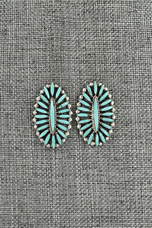 Turquoise & Sterling Silver Earrings - Lorena Peina