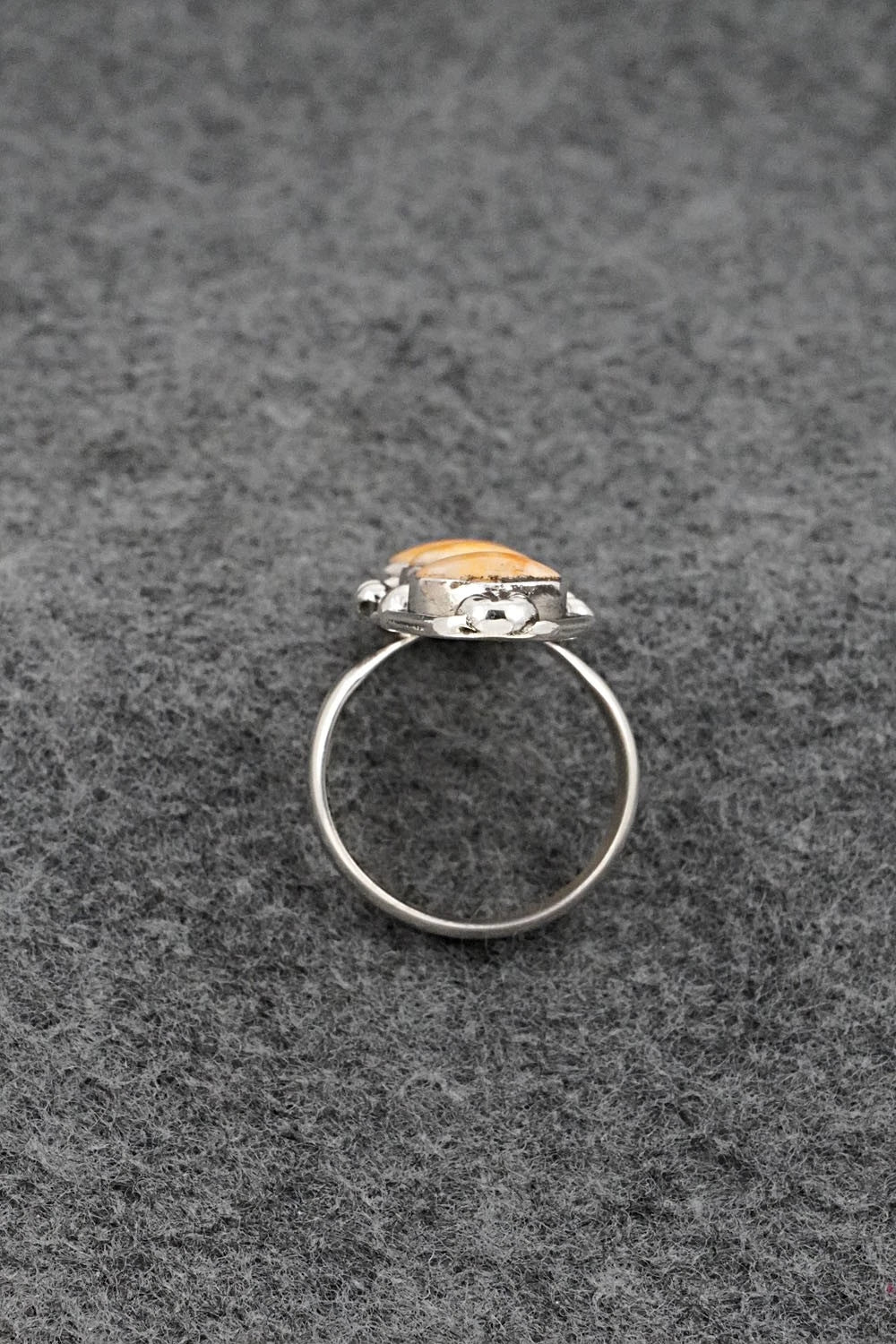 Spiny Oyster & Sterling Silver Ring - Priscilla Reeder - Size 8